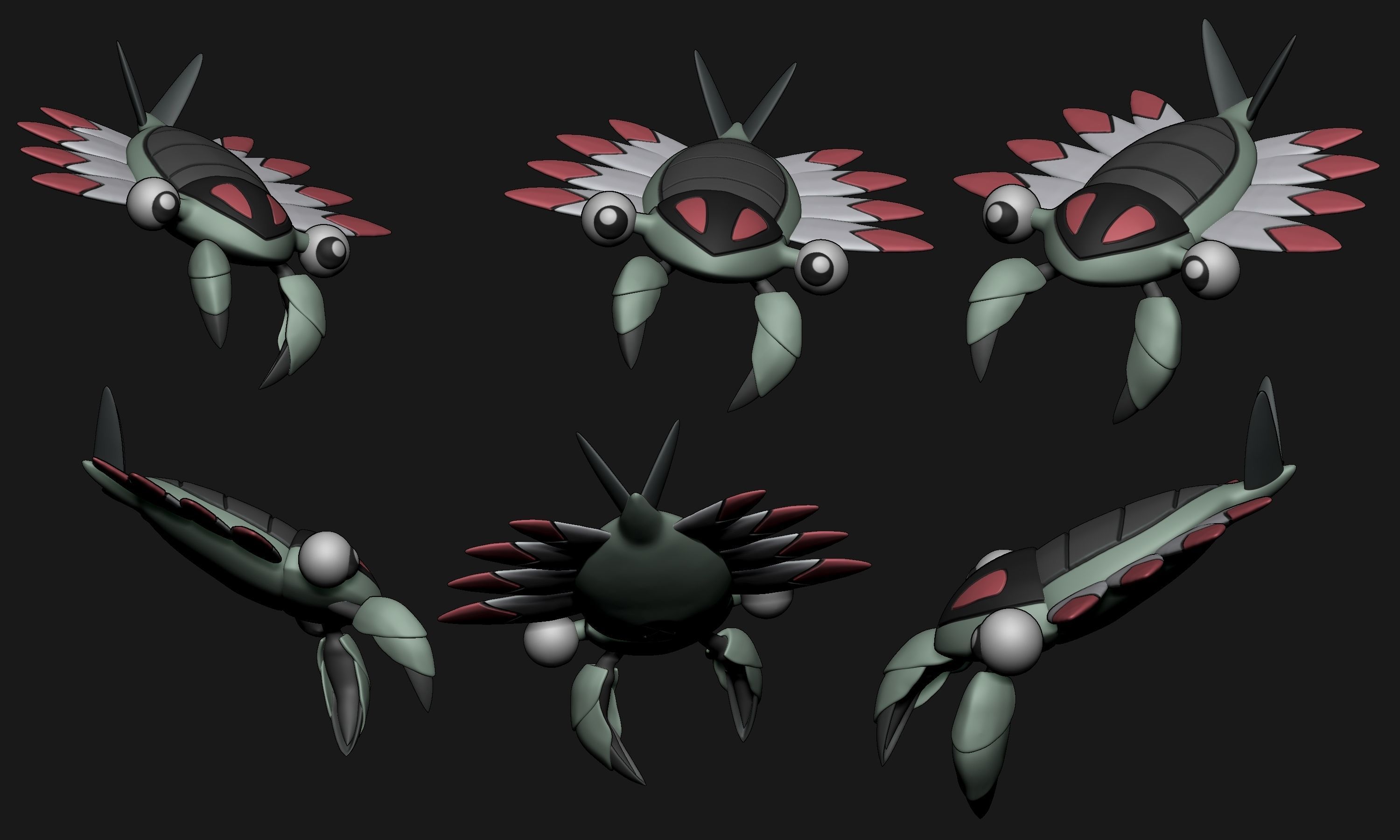 Pokemon - Anorith with 2 poses 3D print model_6