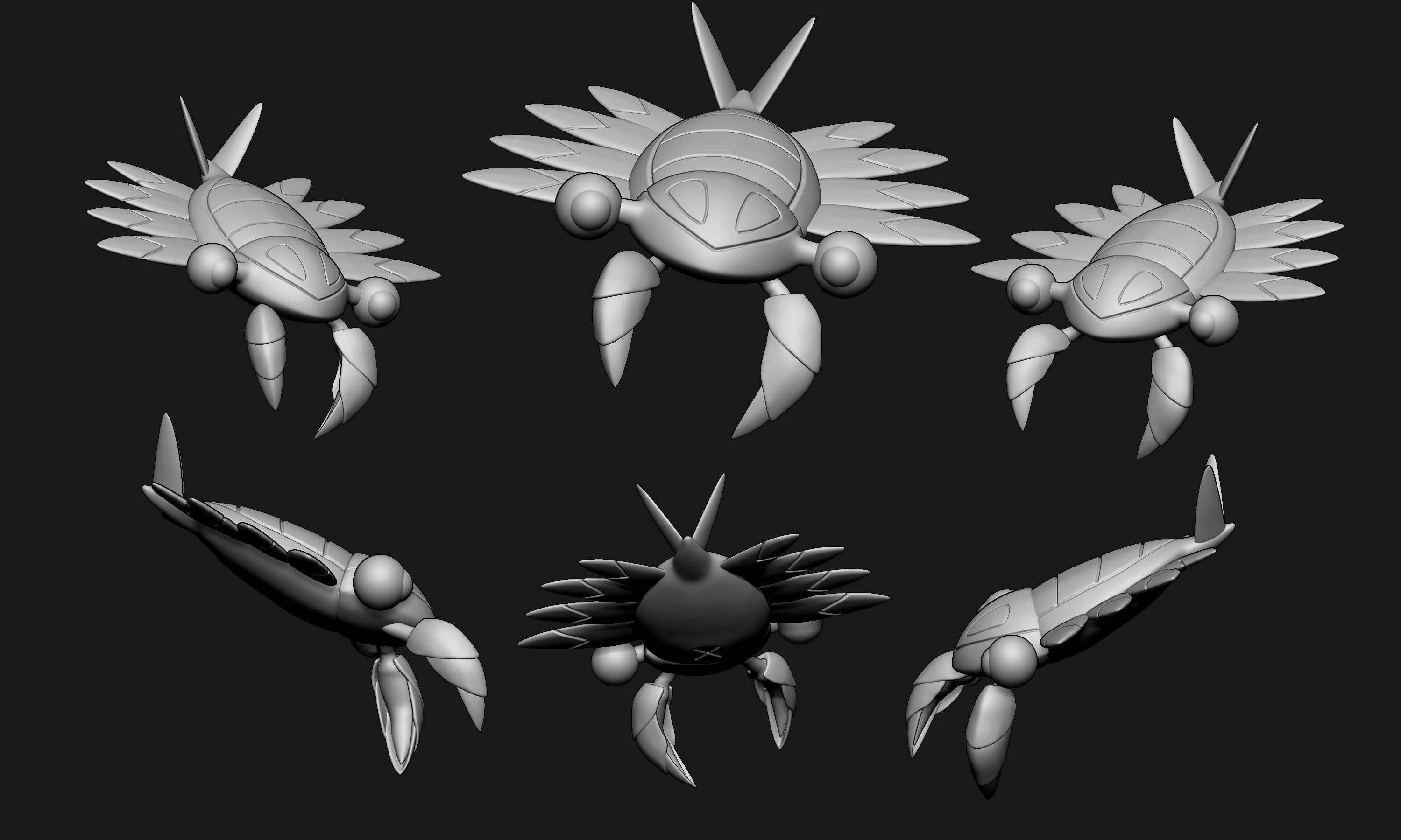 Pokemon - Anorith with 2 poses 3D print model_8