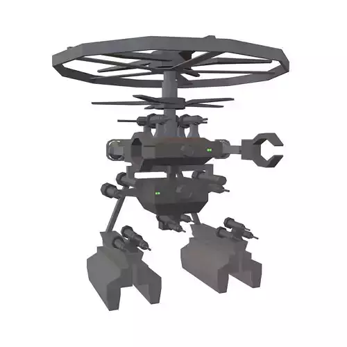 Cartoon Weapon Drone Robot V1 002