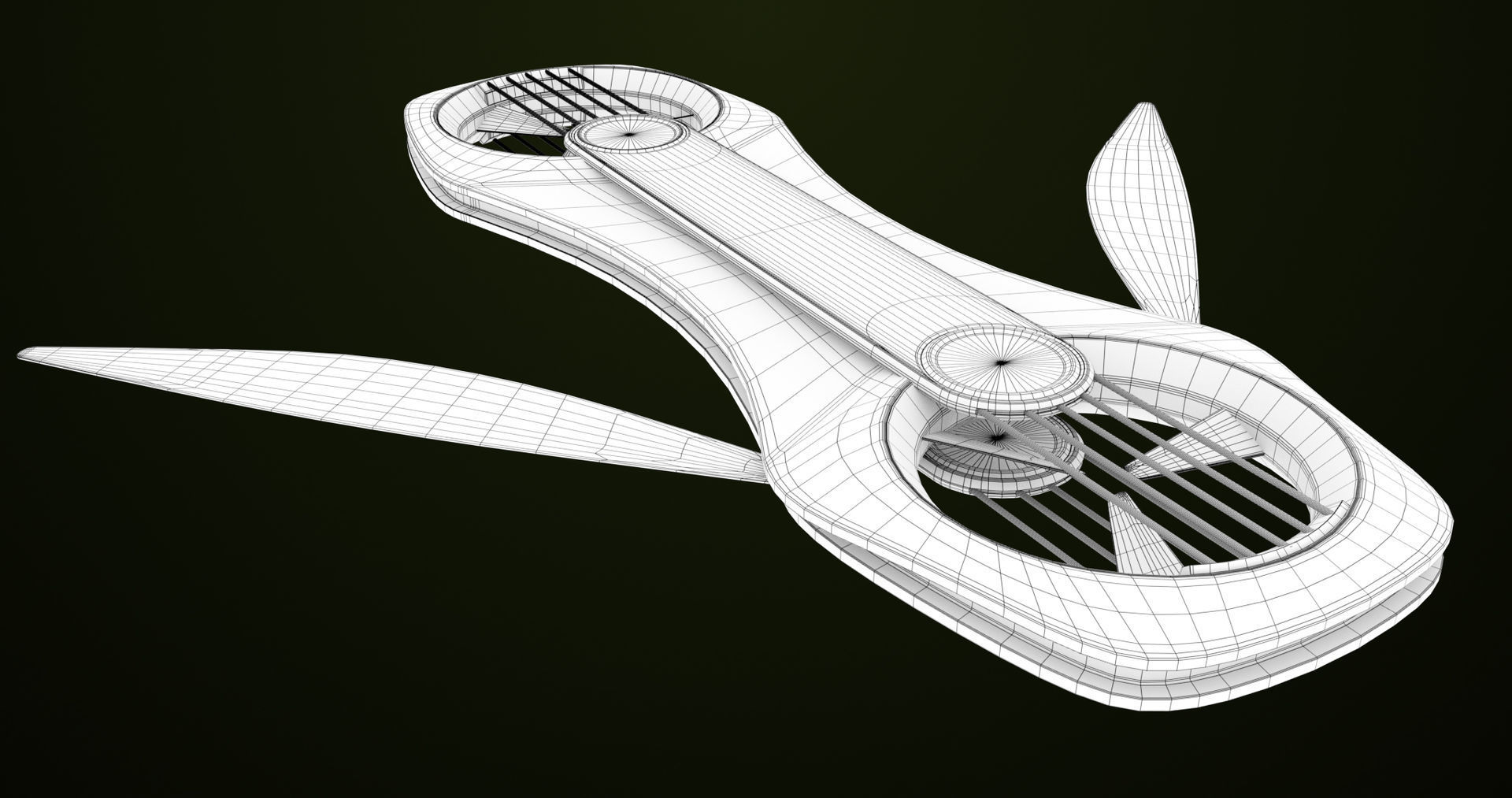 Sci Fi Hoverboard 2 All PBR Unity UE Textures Included Low-poly 3D model_22