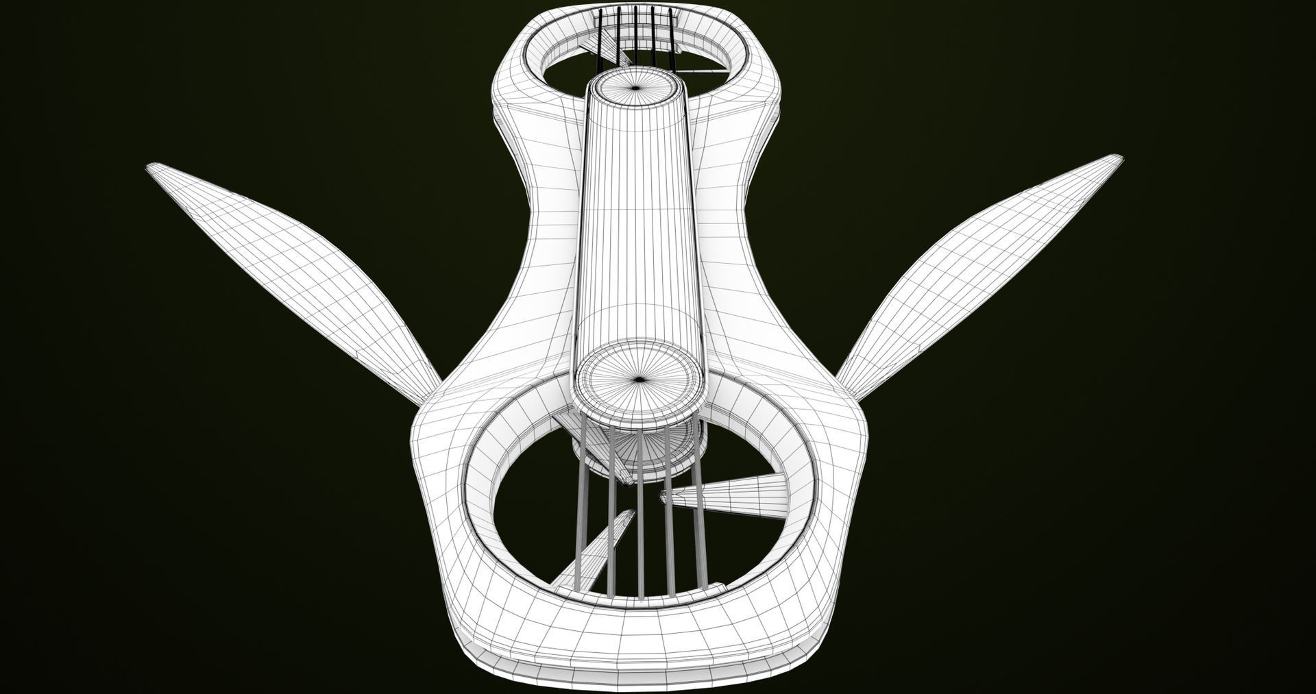 Sci Fi Hoverboard 2 All PBR Unity UE Textures Included Low-poly 3D model_21