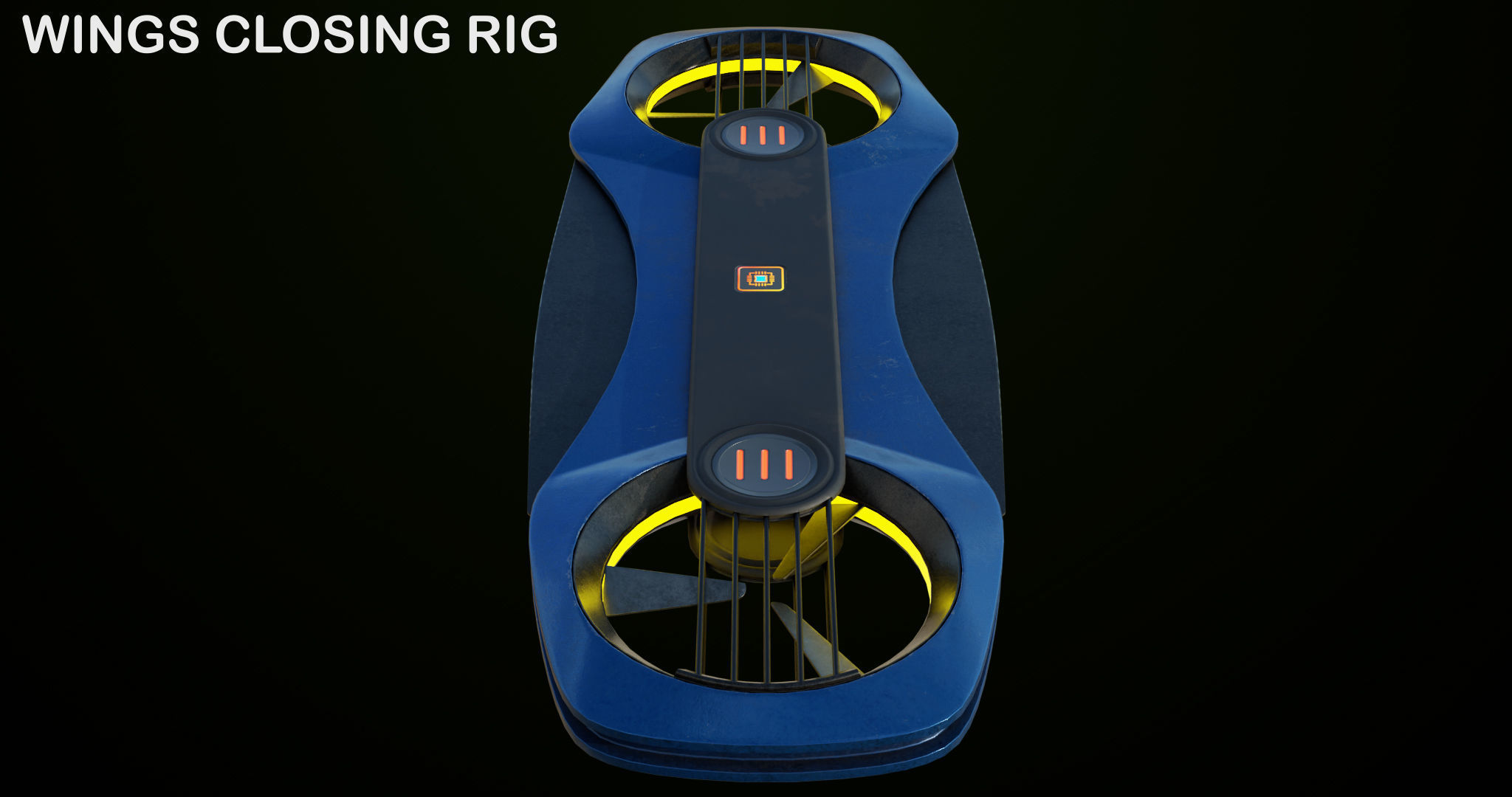 Sci Fi Hoverboard 2 All PBR Unity UE Textures Included Low-poly 3D model_6