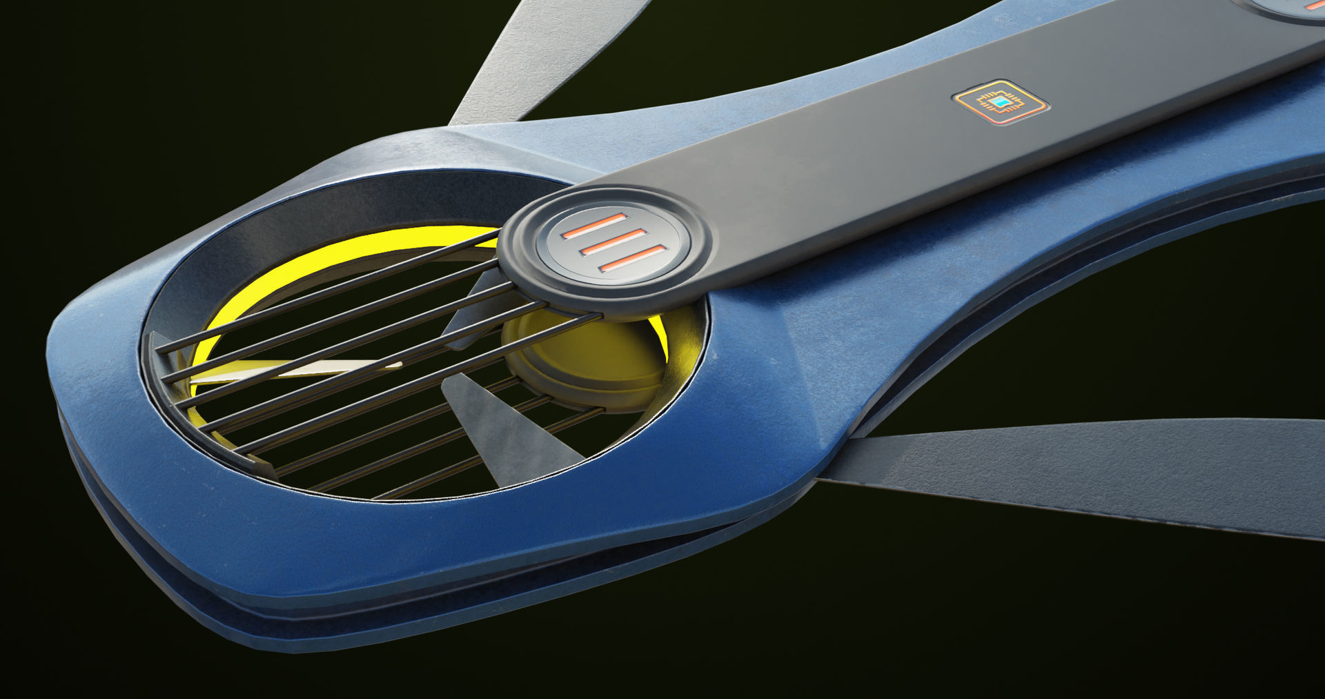 Sci Fi Hoverboard 2 All PBR Unity UE Textures Included Low-poly 3D model_17