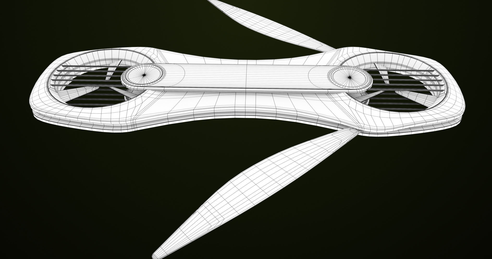 Sci Fi Hoverboard 2 All PBR Unity UE Textures Included Low-poly 3D model_28