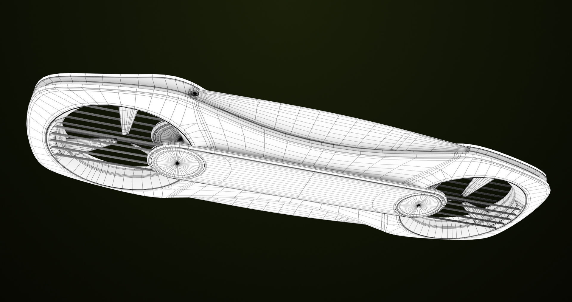 Sci Fi Hoverboard 2 All PBR Unity UE Textures Included Low-poly 3D model_25