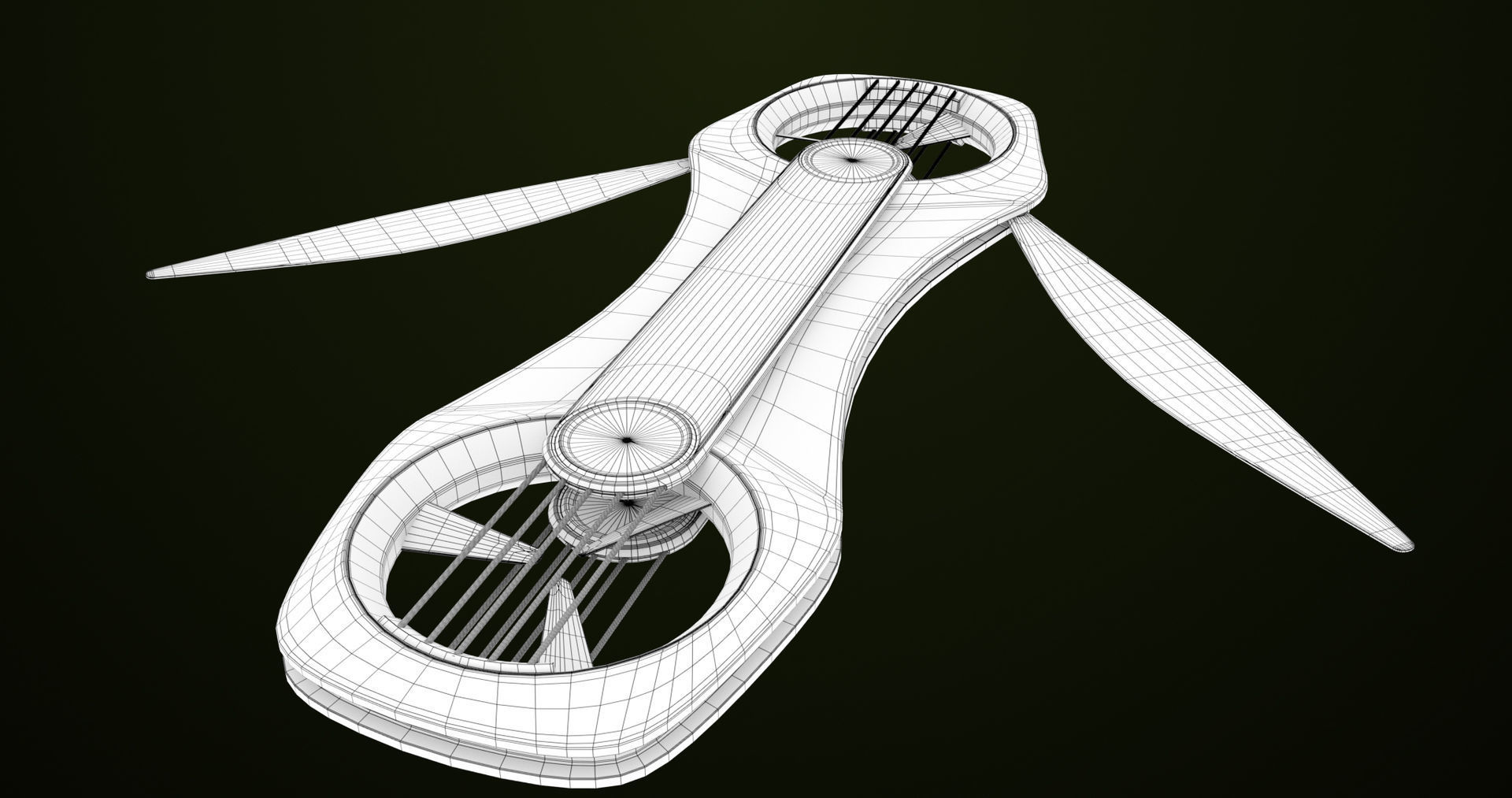 Sci Fi Hoverboard 2 All PBR Unity UE Textures Included Low-poly 3D model_24