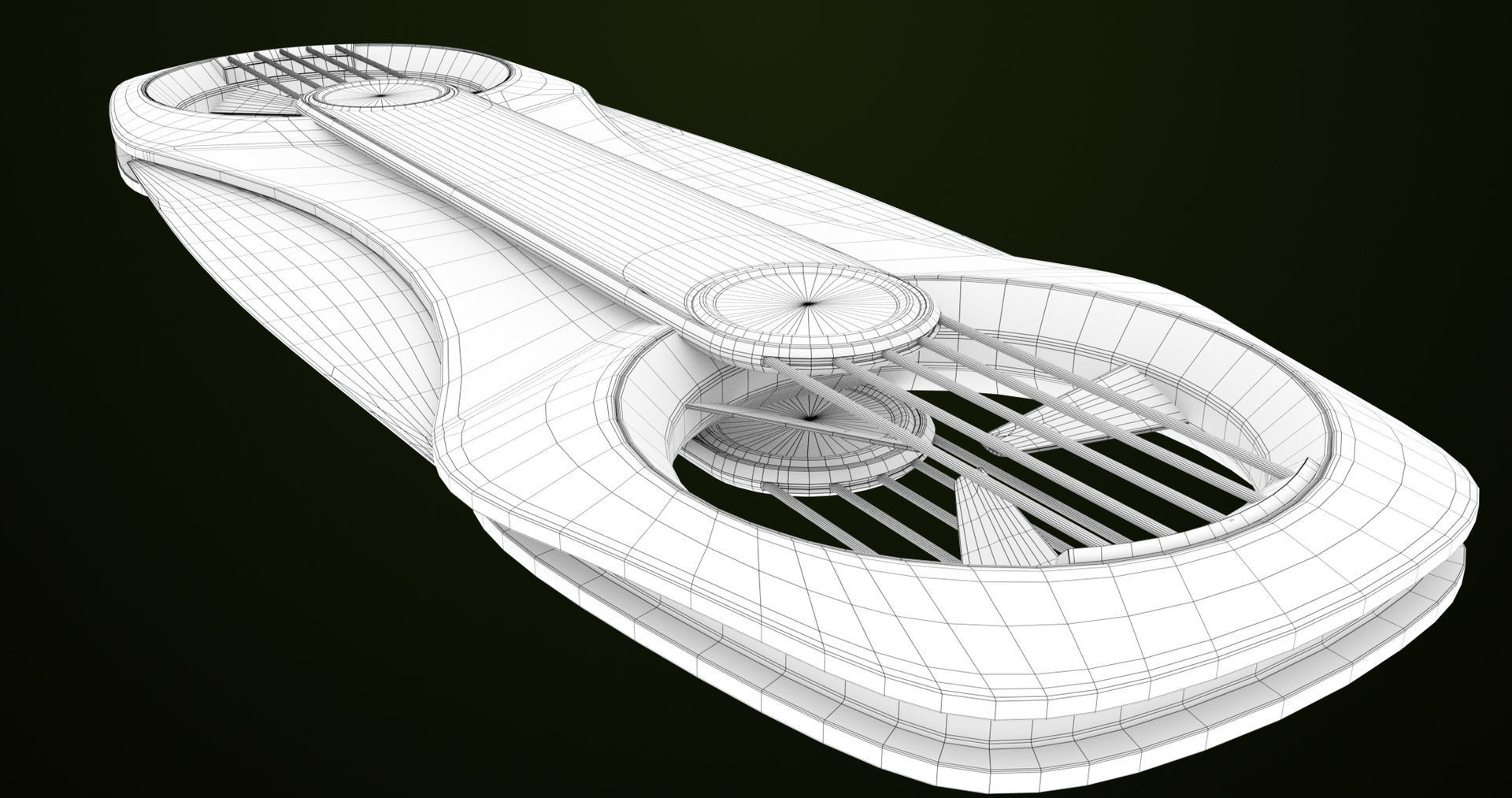 Sci Fi Hoverboard 2 All PBR Unity UE Textures Included Low-poly 3D model_23