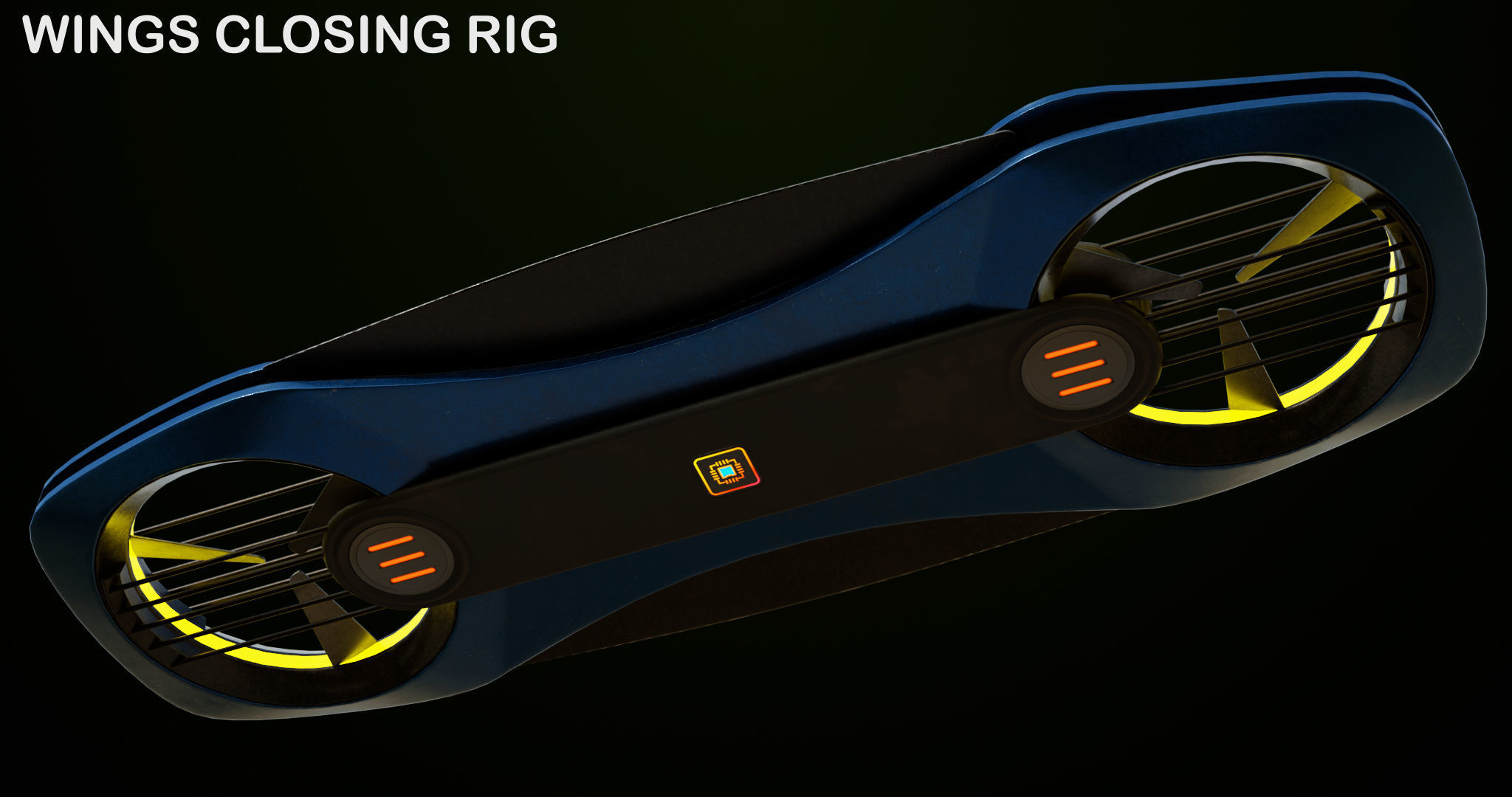 Sci Fi Hoverboard 2 All PBR Unity UE Textures Included Low-poly 3D model_12