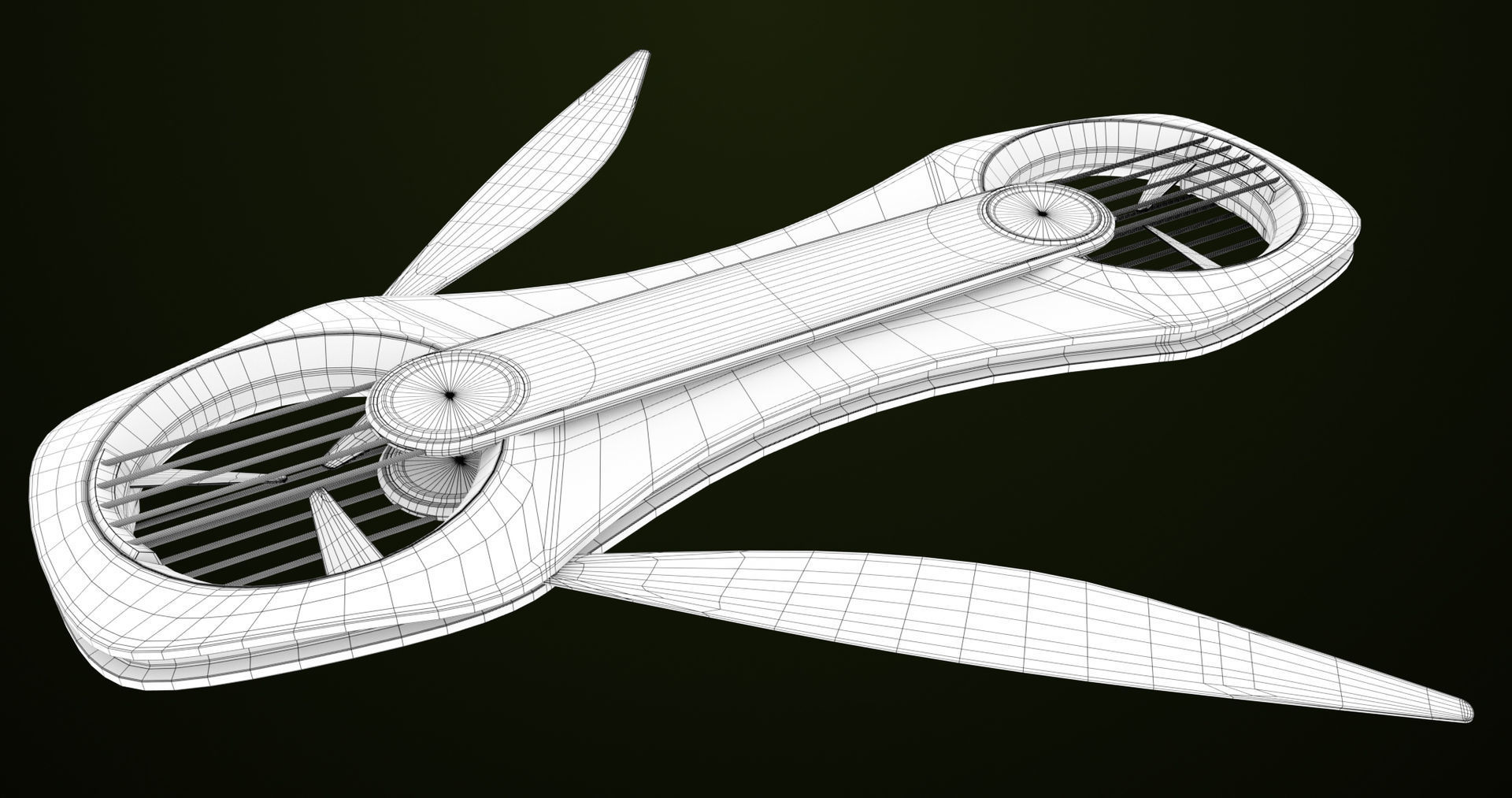 Sci Fi Hoverboard 2 All PBR Unity UE Textures Included Low-poly 3D model_30