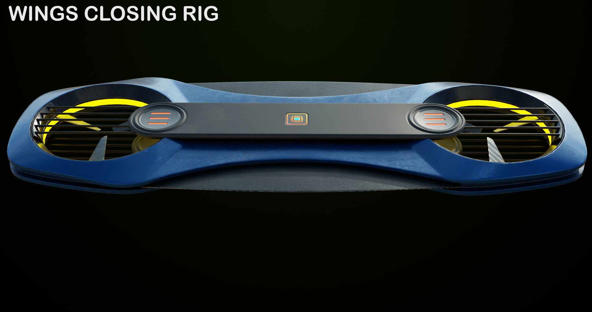 Sci Fi Hoverboard 2 All PBR Unity UE Textures Included Low-poly 3D model_4