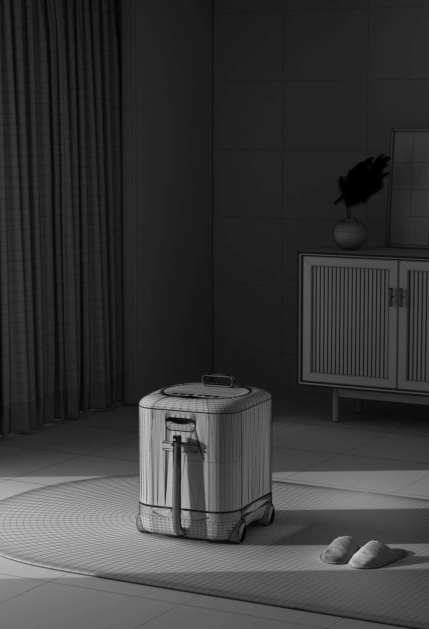 Foot bath interior art rendering 3D model