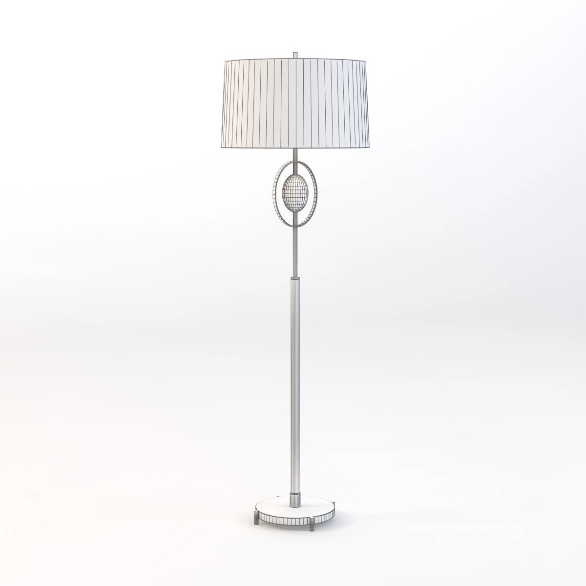 Tall Elegant Elliptical Crystal Floor Lamp 3D model_7