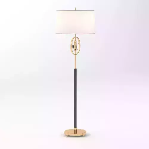 Tall Elegant Elliptical Crystal Floor Lamp