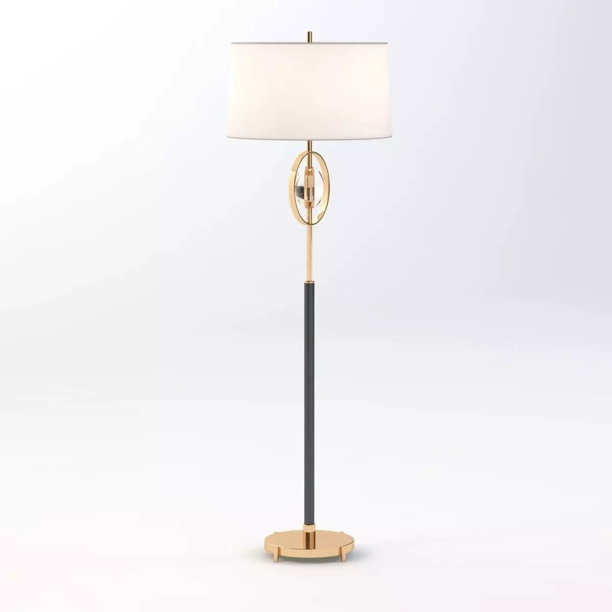 Tall Elegant Elliptical Crystal Floor Lamp 3D model_0