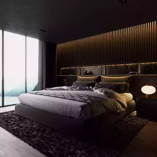 Luxury Master Black Bedroom