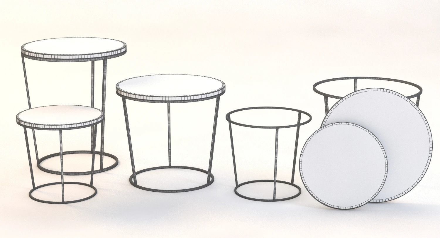 Swirling Patterns Top Tables 3D model_1