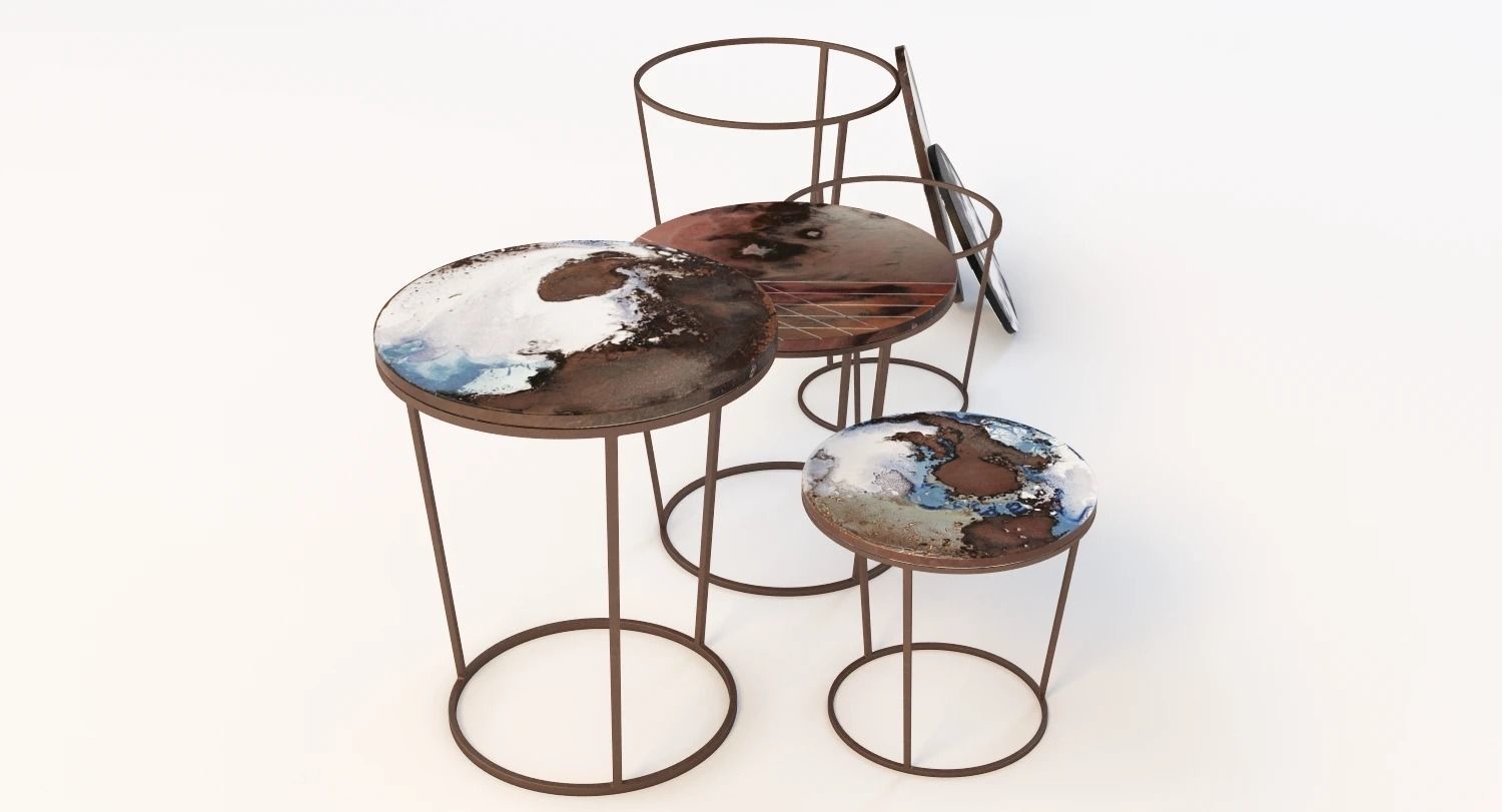 Swirling Patterns Top Tables 3D model_5