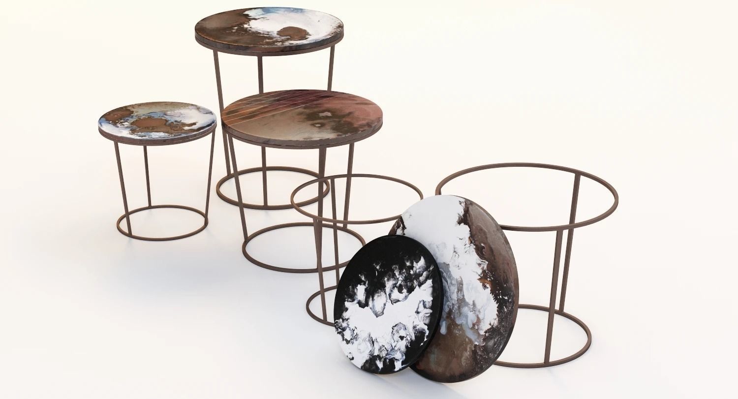 Swirling Patterns Top Tables 3D model_3