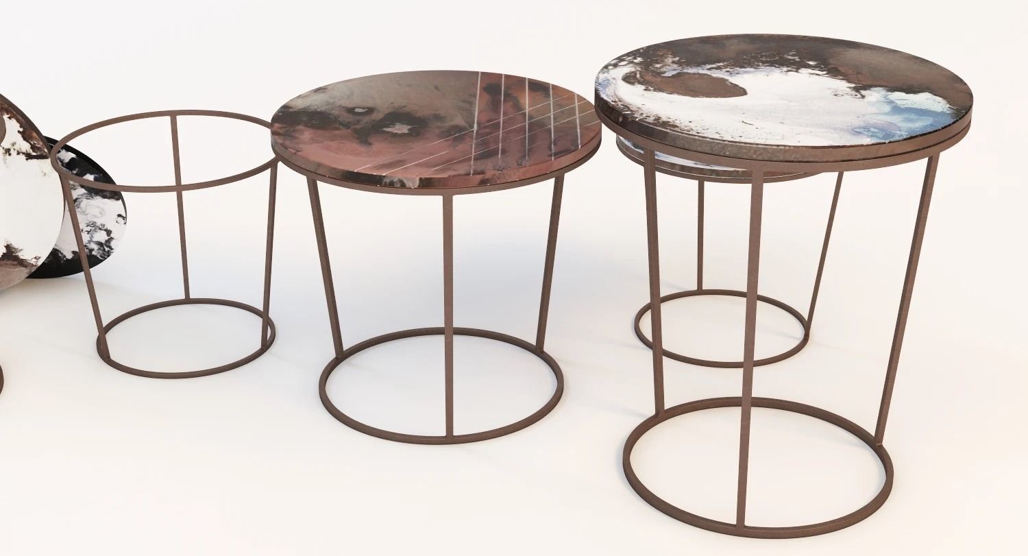 Swirling Patterns Top Tables 3D model_2