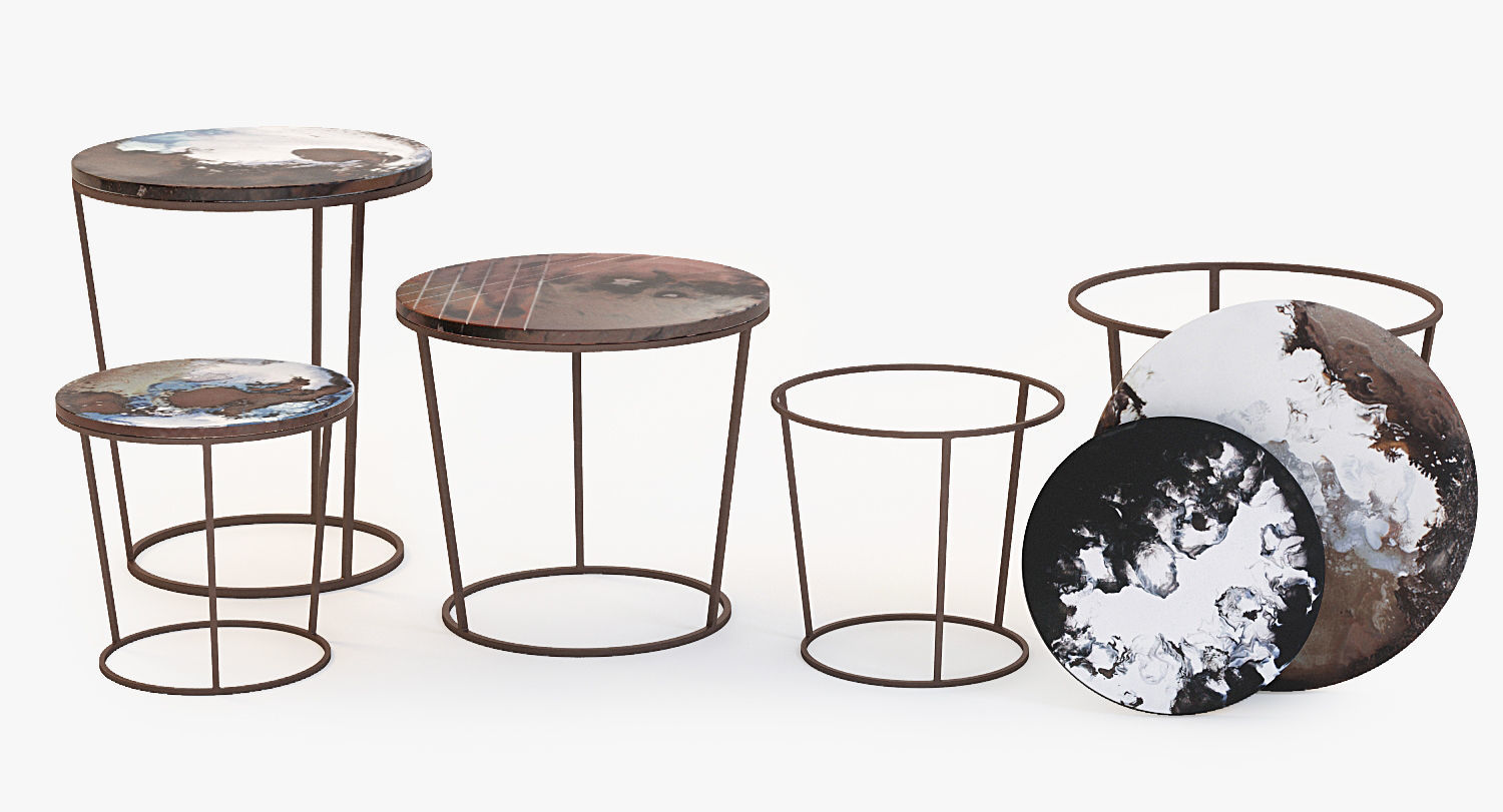 Swirling Patterns Top Tables 3D model_9