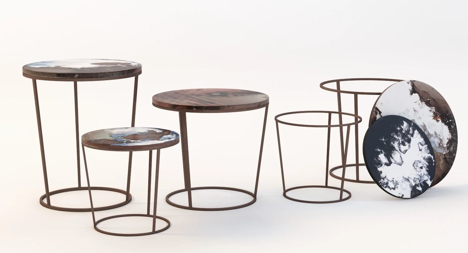 Swirling Patterns Top Tables 3D model_7