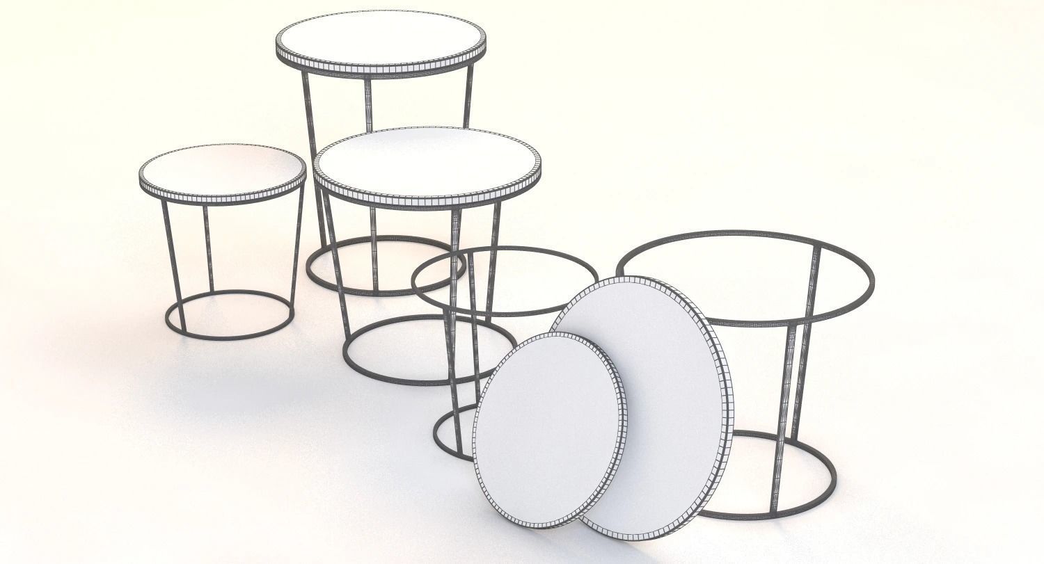 Swirling Patterns Top Tables 3D model_4