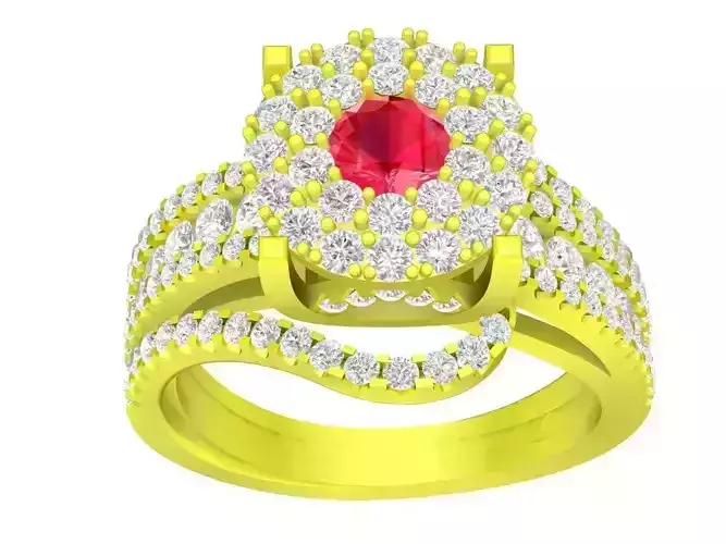 hongkong diamond women ring 4419