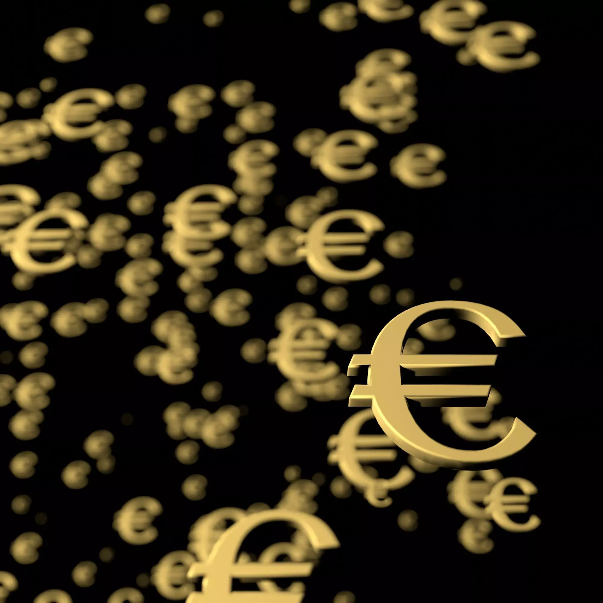 Euro currency sign 3D model_0