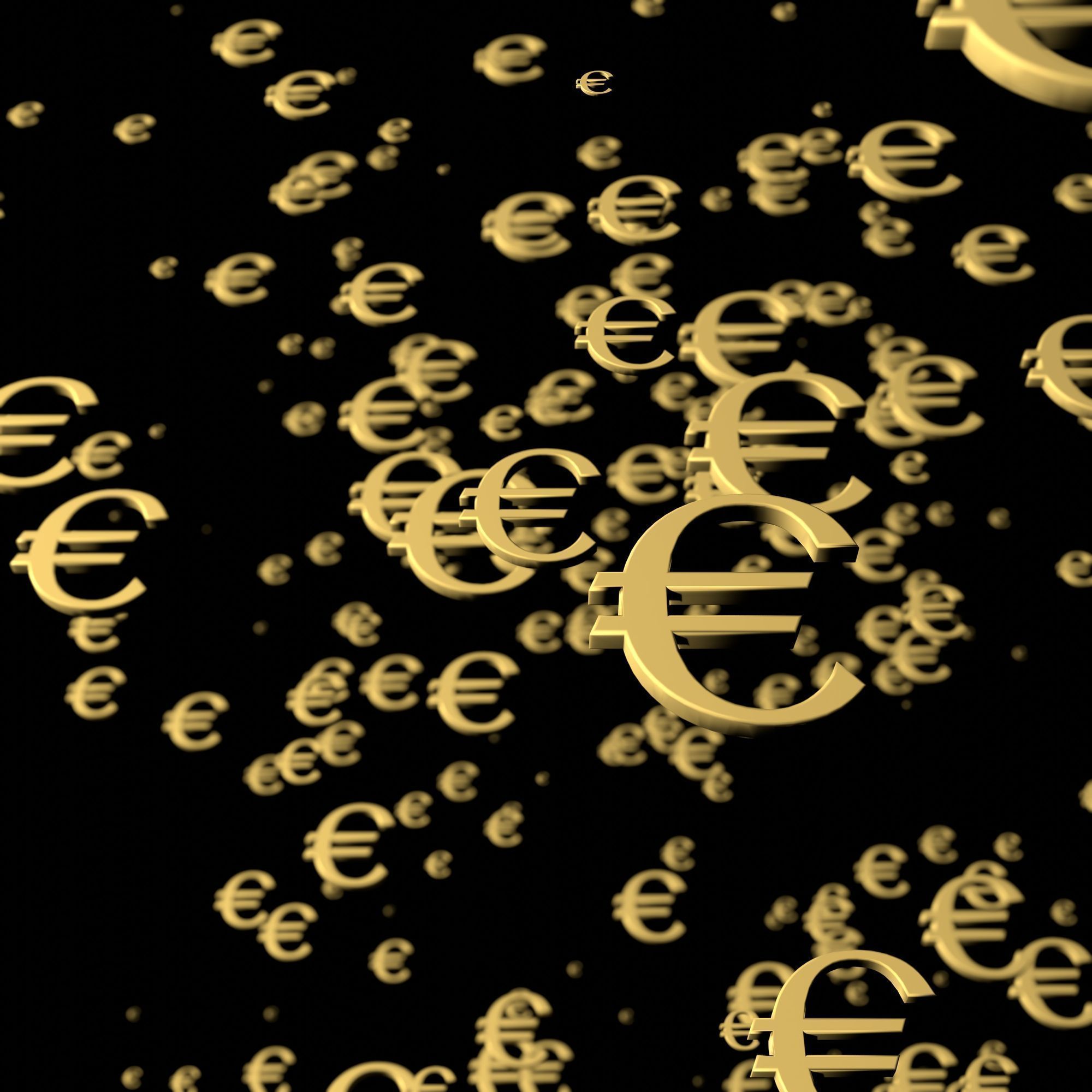 Euro currency sign 3D model_4