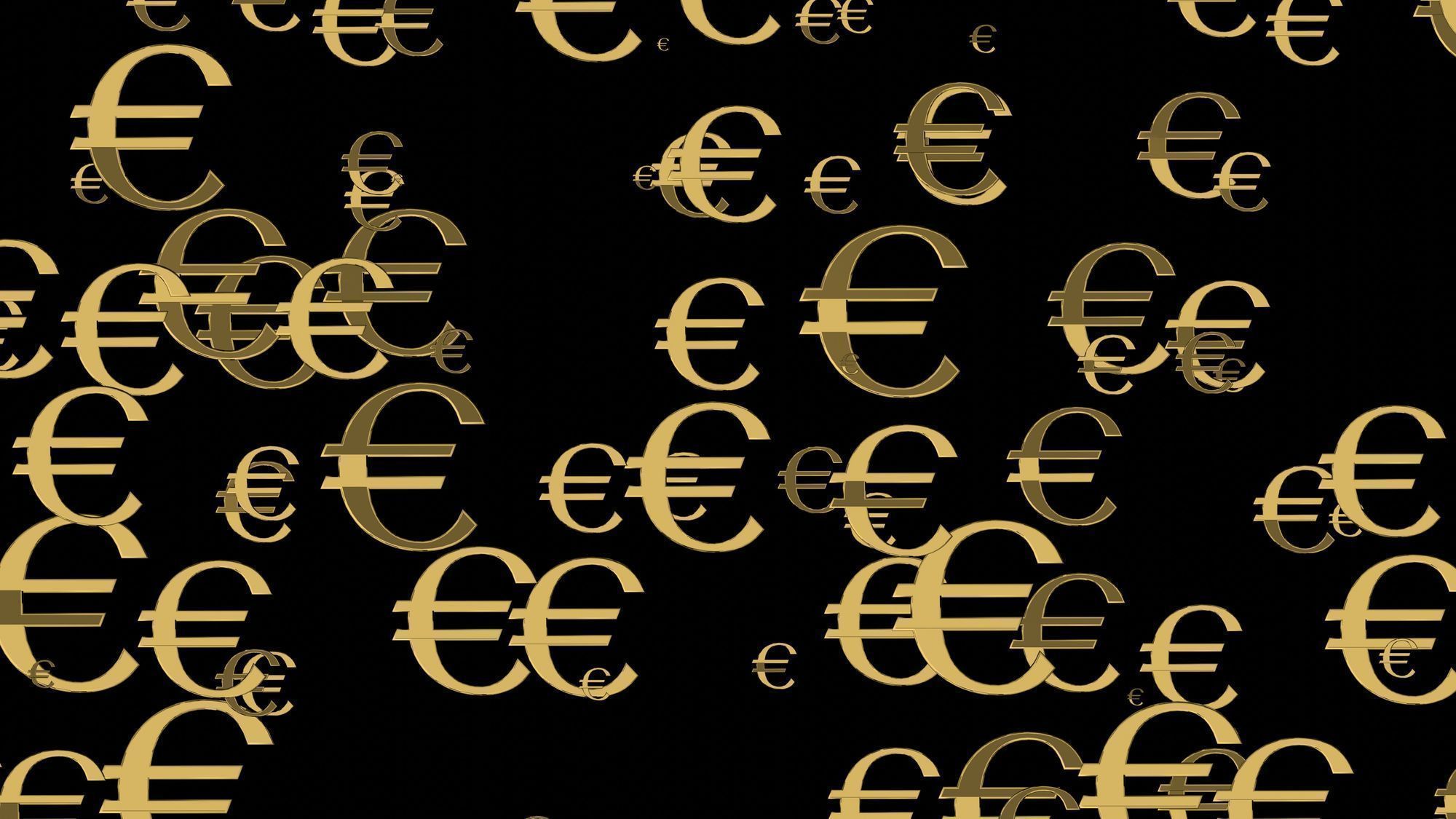 Euro currency sign 3D model_2