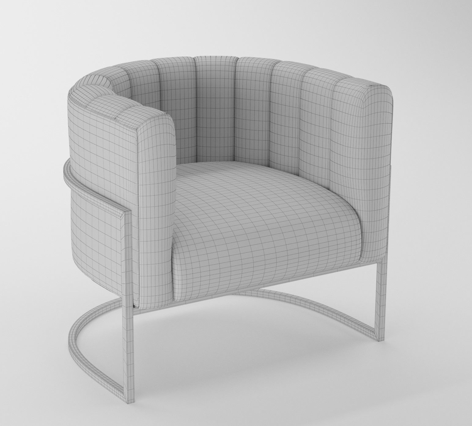 Armchair - person 3D model_5