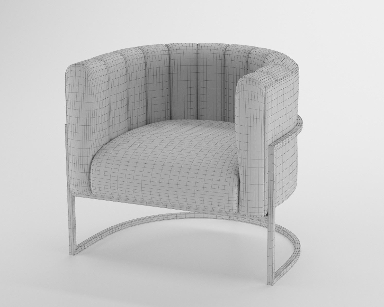Armchair - person 3D model_7