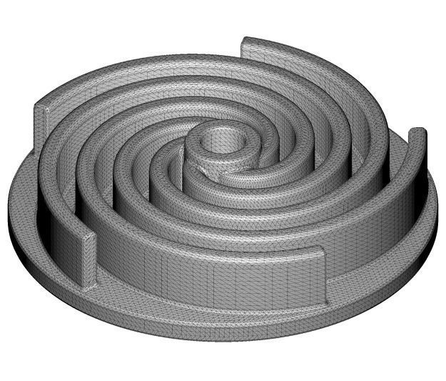 Brass Vortex Impeller 3D model_2