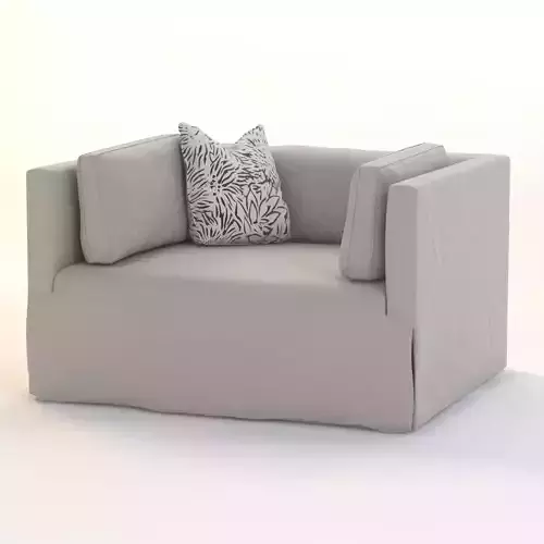 Slipcovered Lounge Chair 3D model