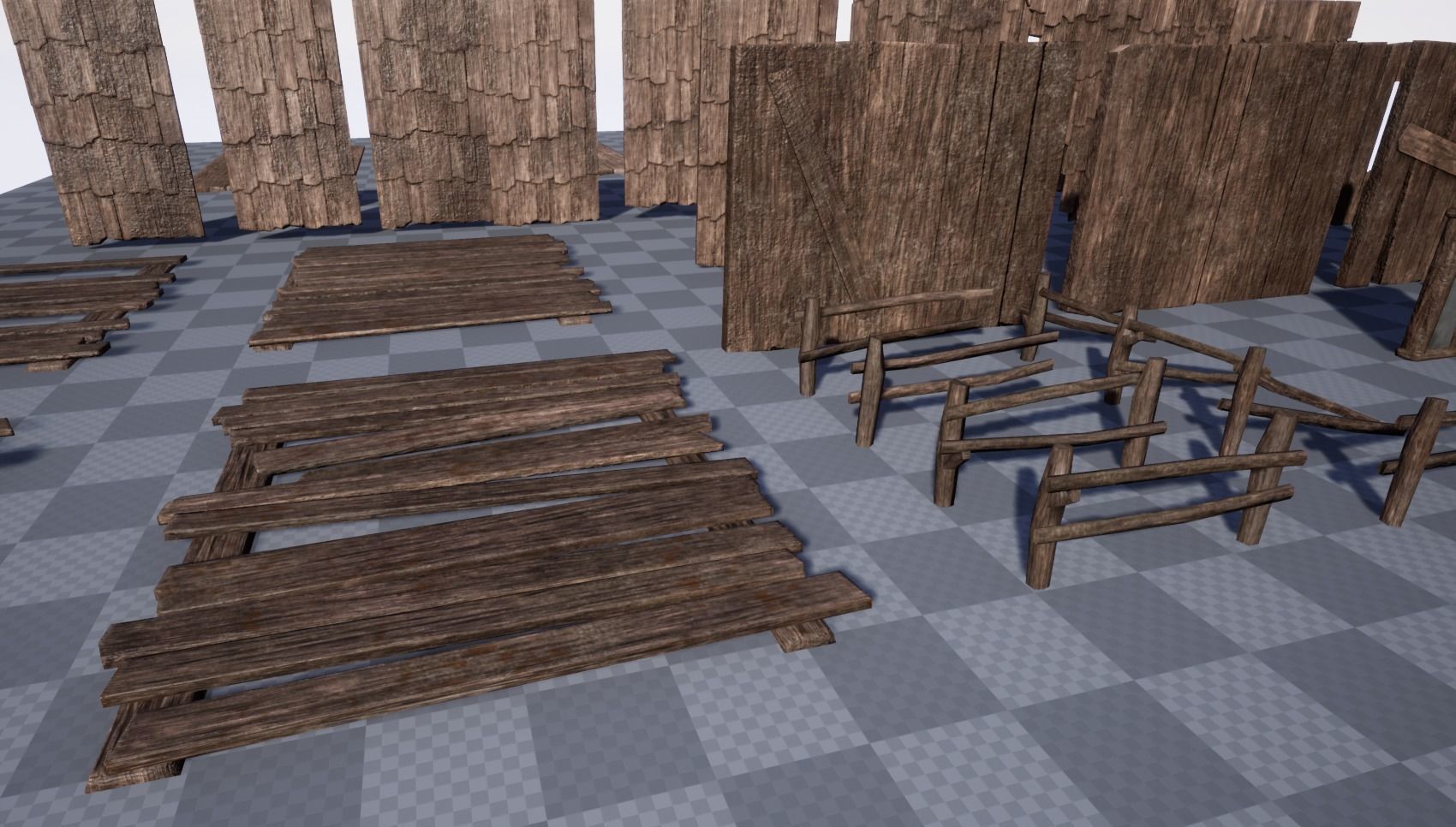 Wooden Building Kit Low-poly 3D model_6