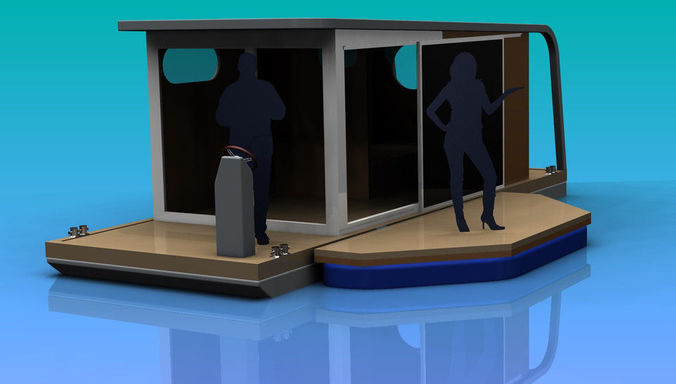 Floating house Free 3D model