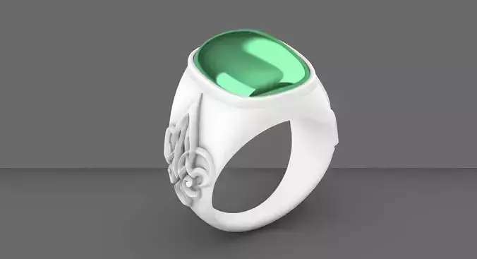 Cab Gemstone Carved Ring Design 