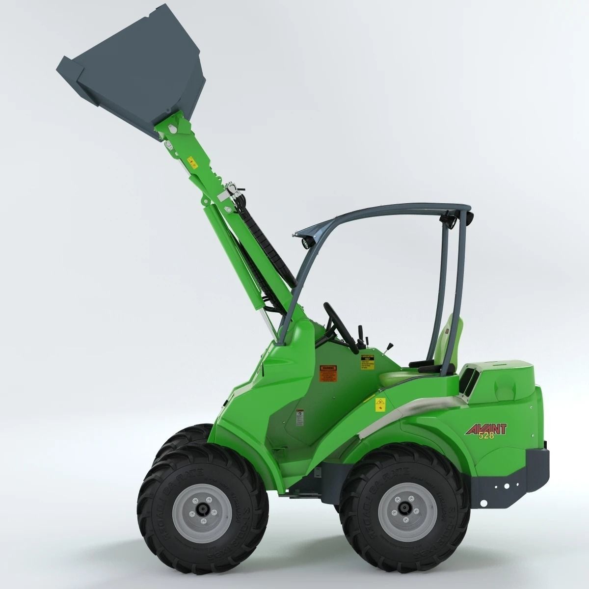 Skid Steer Loader Avant 528 Ts Truck 3D model_3