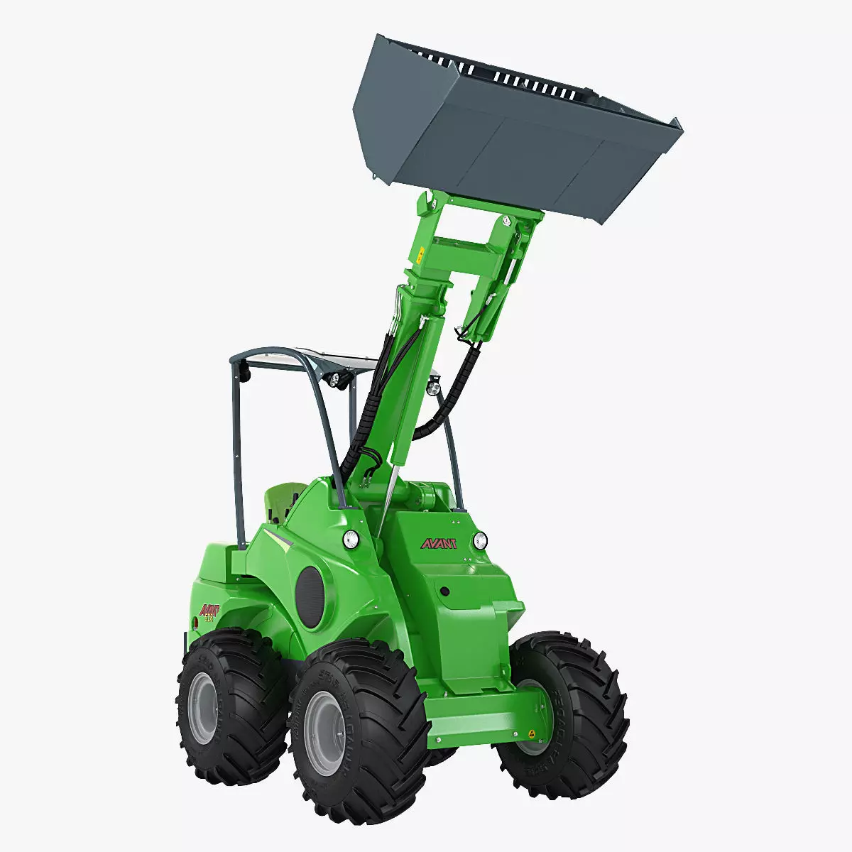 Skid Steer Loader Avant 528 Ts Truck 3D model_0