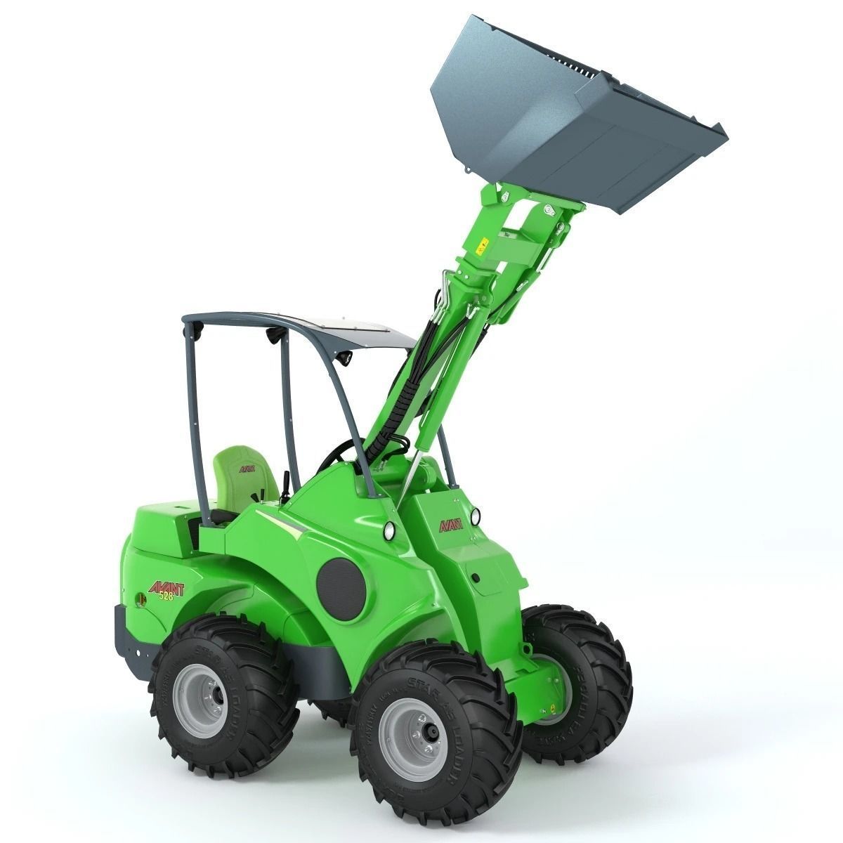 Skid Steer Loader Avant 528 Ts Truck 3D model_13