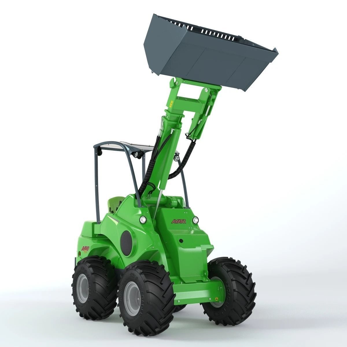 Skid Steer Loader Avant 528 Ts Truck 3D model_1