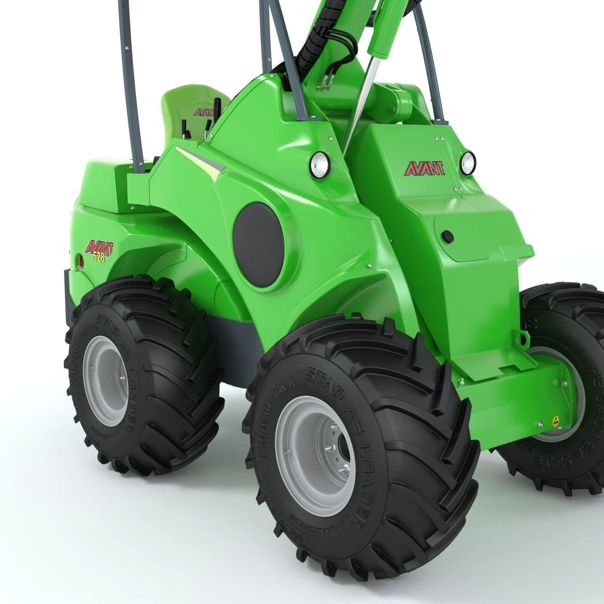 Skid Steer Loader Avant 528 Ts Truck 3D model_11