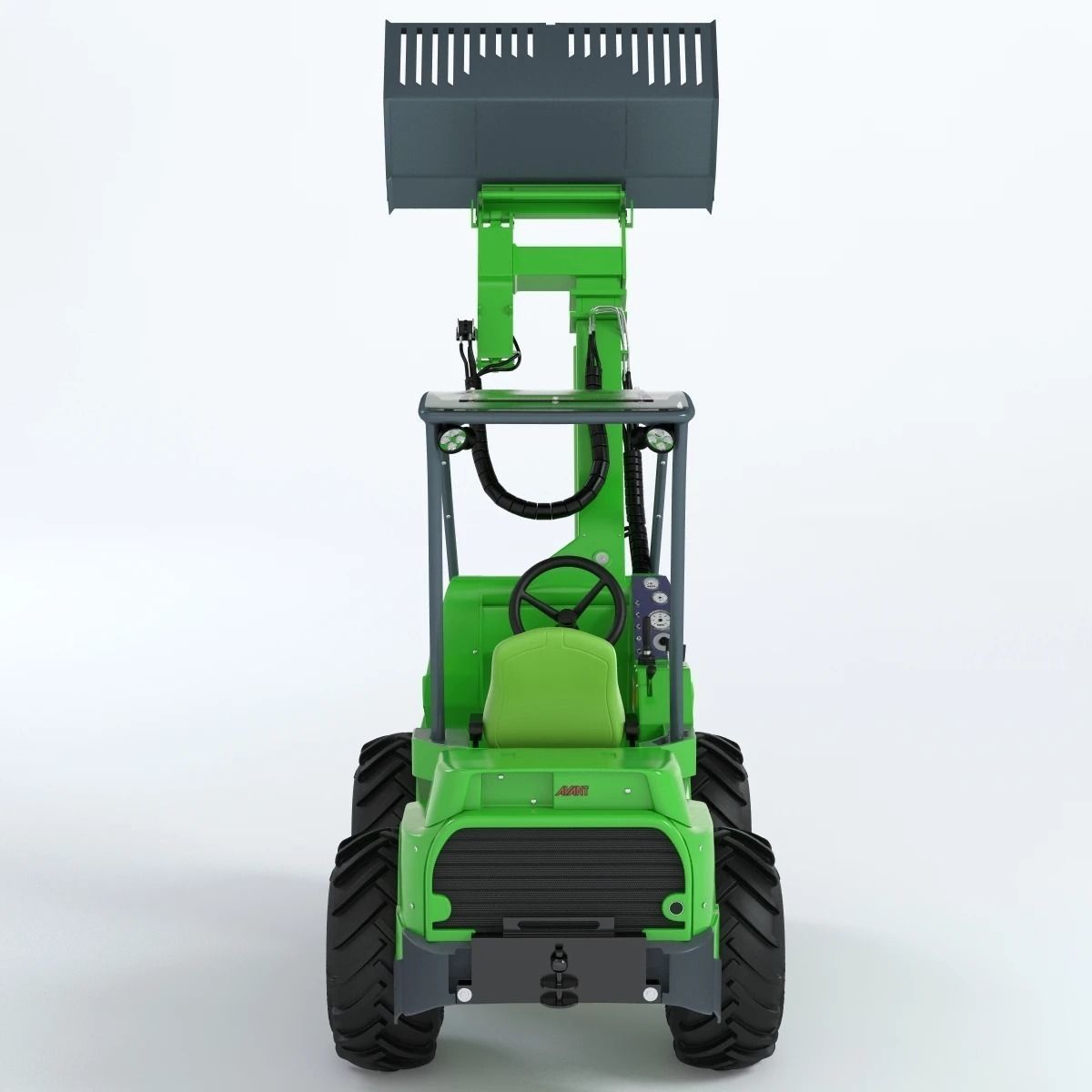 Skid Steer Loader Avant 528 Ts Truck 3D model_4