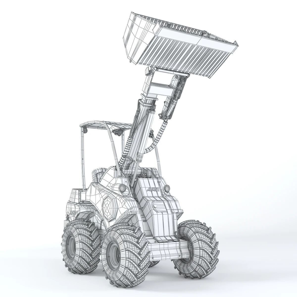 Skid Steer Loader Avant 528 Ts Truck 3D model_5