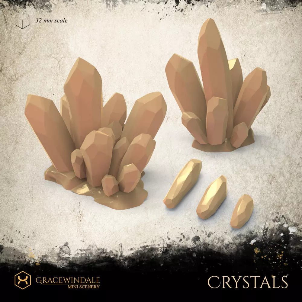 Crystals by Gracewindale 3D print model