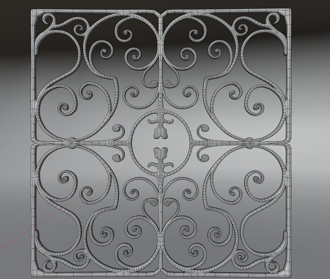 patterned grid   3D model_3