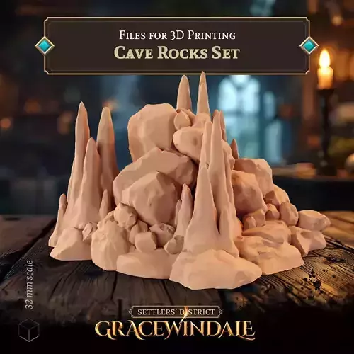 Cave Rocks Set 3D print model