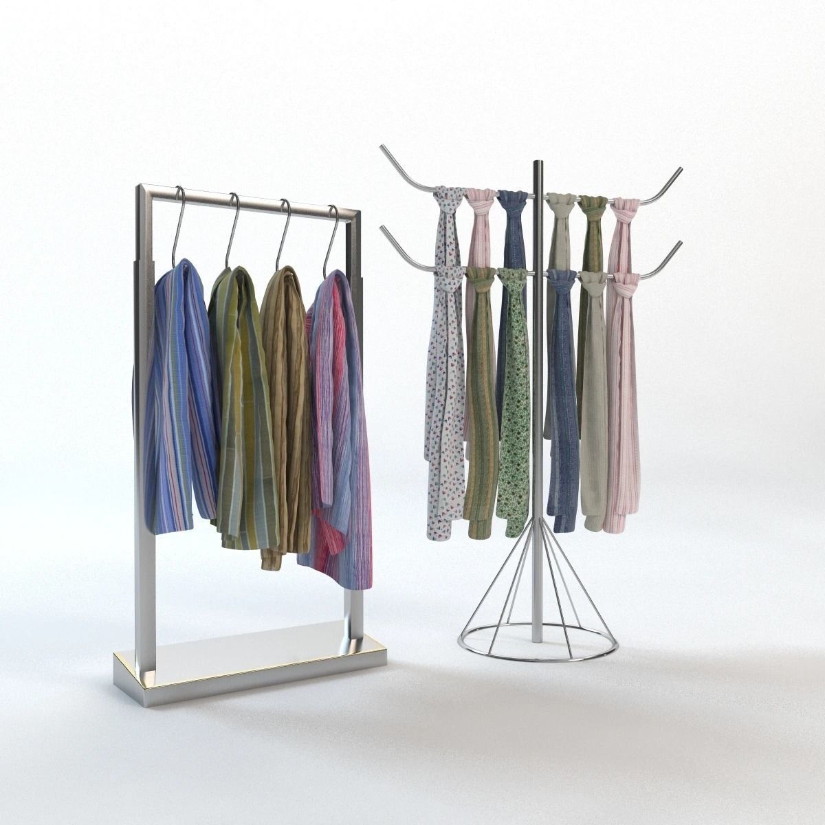 Scarf Storage Solution 3D model_2
