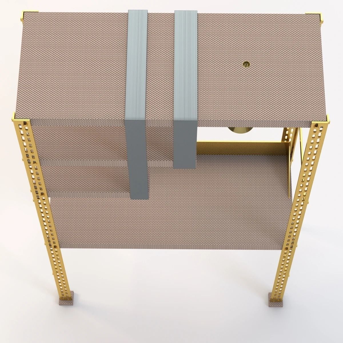 Scaffale D Arte Brass Desk 3D model_8