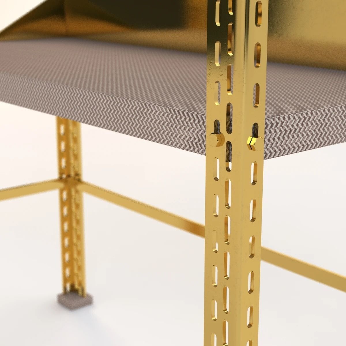 Scaffale D Arte Brass Desk 3D model_5